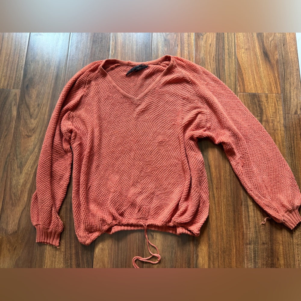 Reformation Burnt Orange Light Knit Sweater